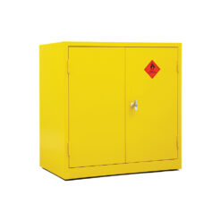 Dulap metalic pentru substante toxice 90x46x91.5, galben, rezistent si durabil