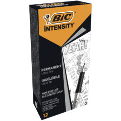 Marker permanent Bic Grip Fine, CD/DVD, varf 0.7mm, negru