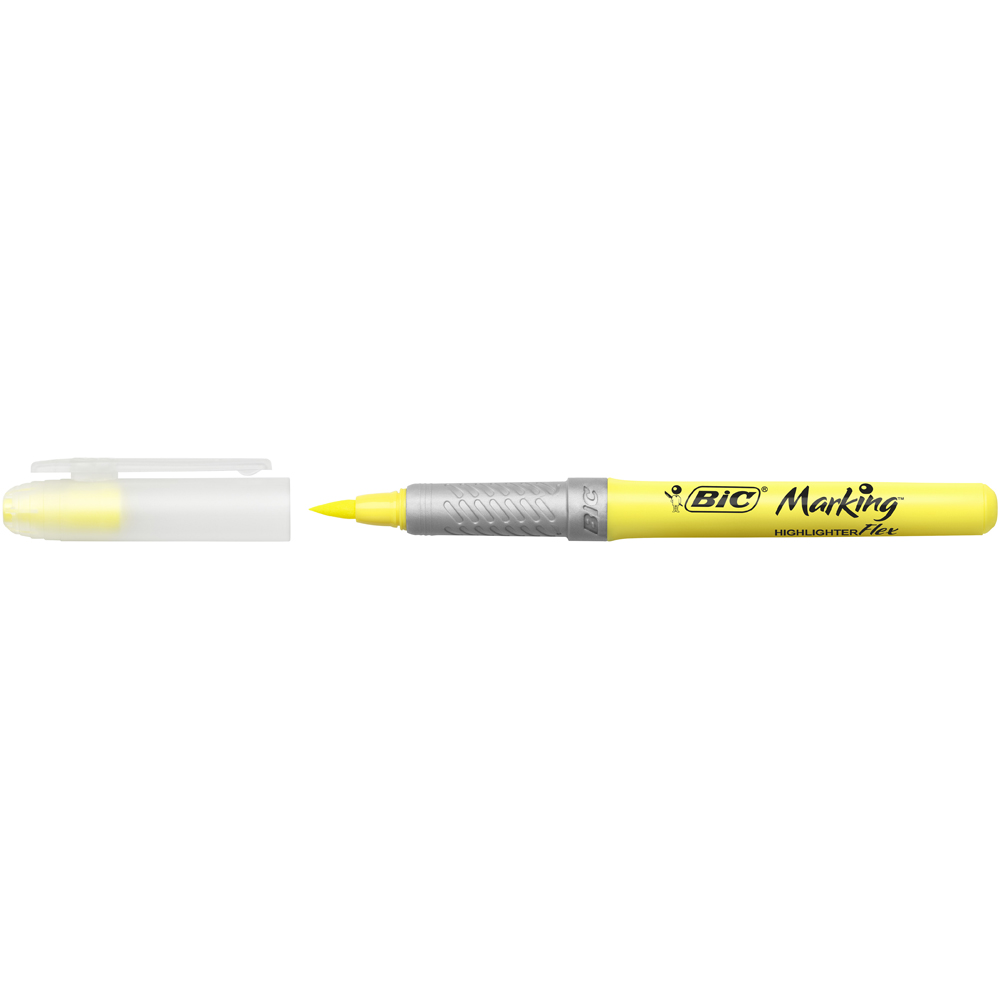Evidentiator Bic Brite Liner Grip, galben, 12 bucati/set Evidentiator Bic Brite Liner Grip, galben, 12 bucati/set