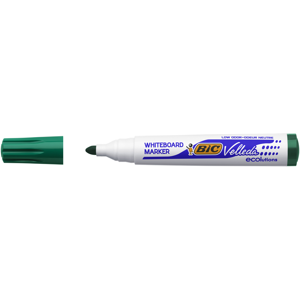 Marker pentru tabla Bic Eco Velleda 1701, varf rotund 2 mm, verde, 12 bucati/cutie Marker pentru tabla Bic Eco Velleda 1701, varf rotund 2 mm, verde, 12 bucati/cutie