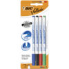 Marker pentru tabla Bic Eco Velleda 1721, varf rotund subtire, 4 culori blister