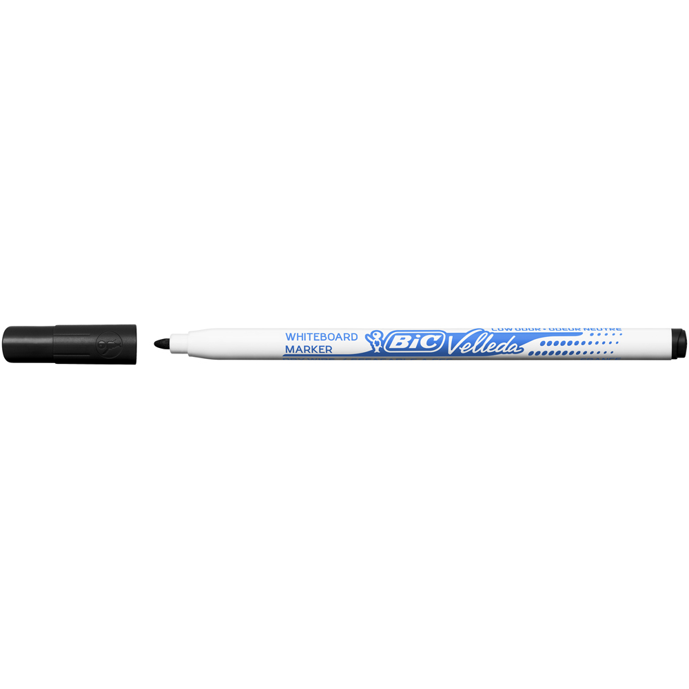 Marker pentru tabla Bic Eco Velleda 1721, varf rotund subtire, negru Marker pentru tabla Bic Eco Velleda 1721, varf rotund subtire, negru