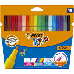 Markere lavabile Bic Visa, 18 culori/set