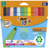 Markere lavabile Bic Visacolor XL, 12 culori/set