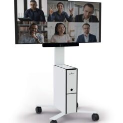 Stand mobil Durable Coworksation, pentru TV, alb