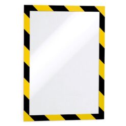 Display magnetic Durable Duraframe Security, A4, negru/galben, 2 bucati/set