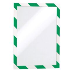 Display magnetic Durable Duraframe Security, A4, alb/verde, 2 bucati/set