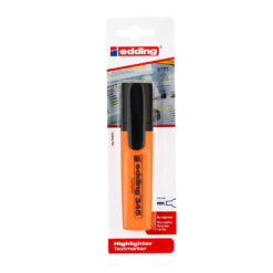Textmarker Edding 345, varf retezat, 2-5 mm, orange, blister