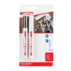 Marker Edding 750, cu vopsea, corp metalic, varf 2-4 mm, negru/alb, blister