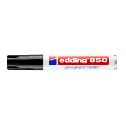 Marker permanent Edding 850, corp metalic, varf 5-15 mm, negru