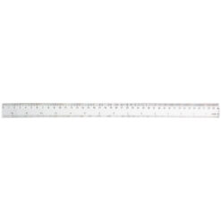 Rigla plastic transparent, 40 cm