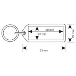 Breloc din plastic transparent F1