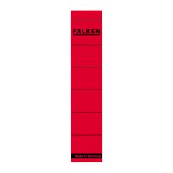Etichete Falken autoadezive, pentru bibliorafturi,  36 x 190 mm, rosu