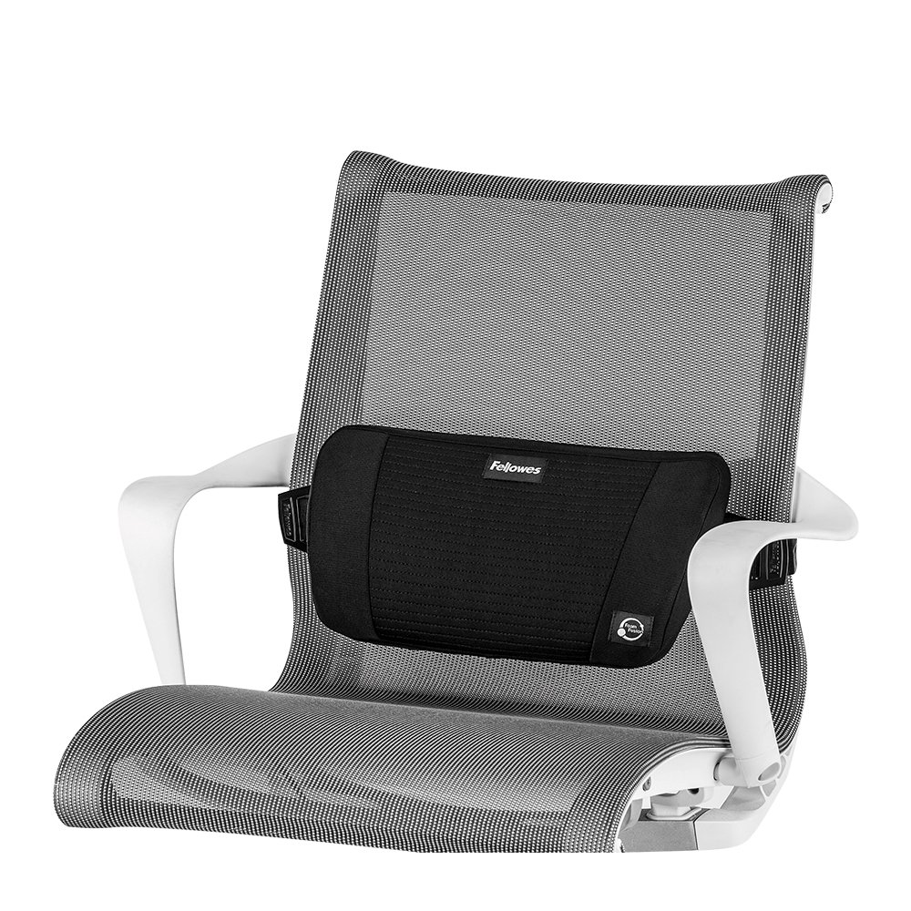Suport ergonomic pentru spate, Fellowes, Plush Touch, negru Suport ergonomic pentru spate, Fellowes, Plush Touch, negru