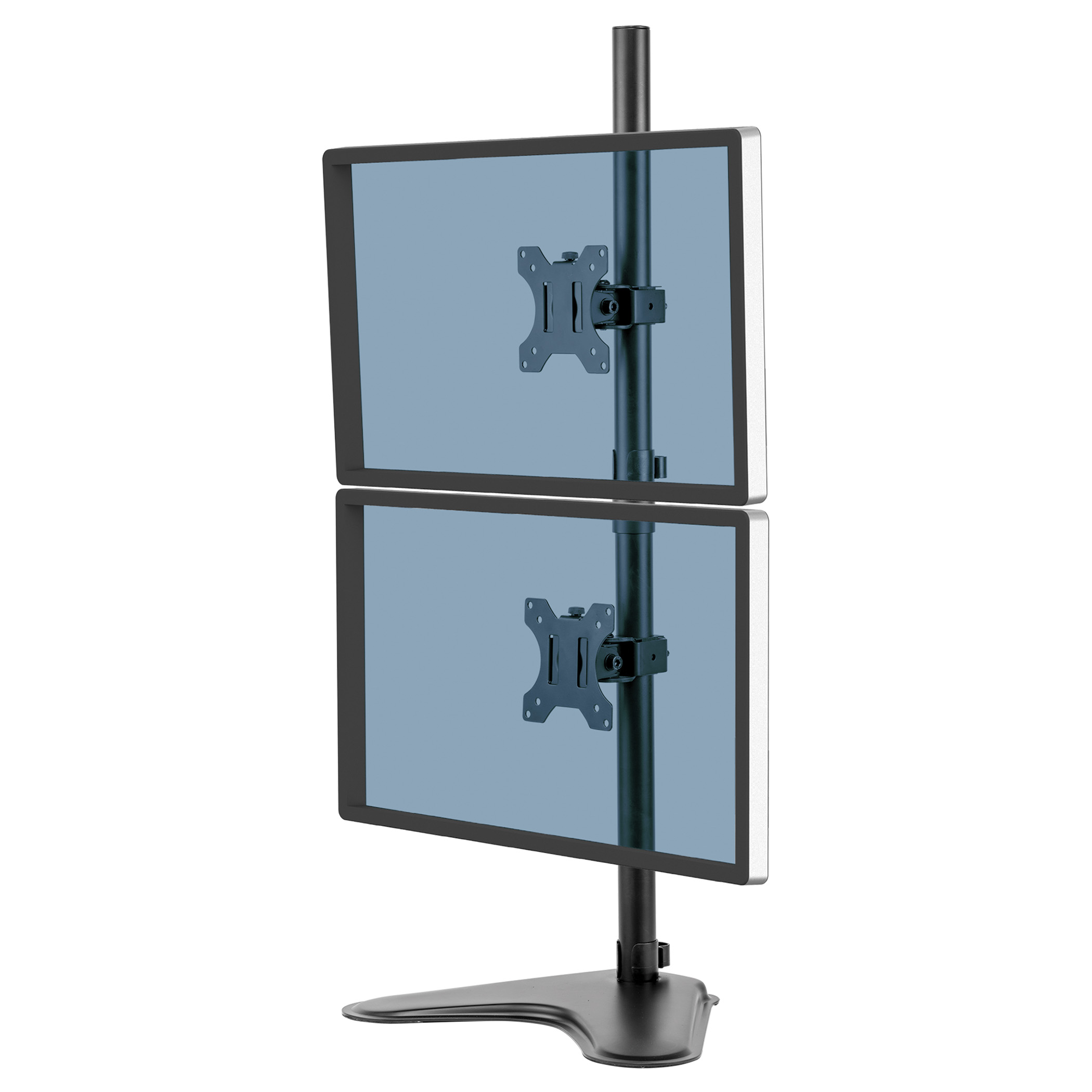 Brat pentru monitor Fellowes Professional, vertical, stativ individual, dublu, negru Brat pentru monitor Fellowes Professional, vertical, stativ individual, dublu, negru