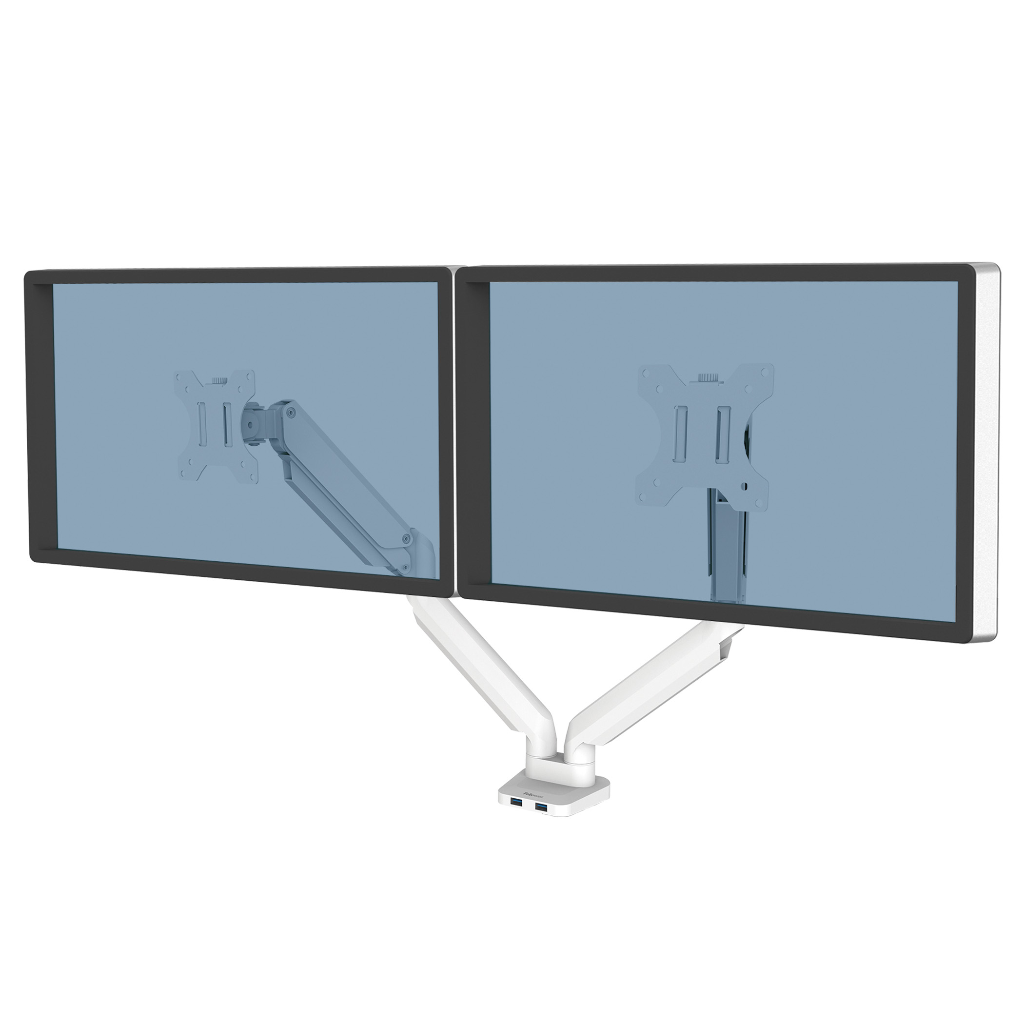 Brat pentru monitor Fellowes Platinum, orizontal, dublu, alb Brat pentru monitor Fellowes Platinum, orizontal, dublu, alb