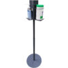 Stand prisma, cu picior, pentru 2 flacoane cu gel si un flacon cu servetele Stand prisma, cu picior, pentru 2 flacoane cu gel si un flacon cu servetele