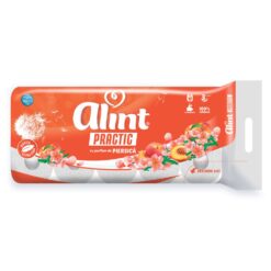 Hartie igienica Alint Practic, 3 straturi, parfum piersica, 10 role/set