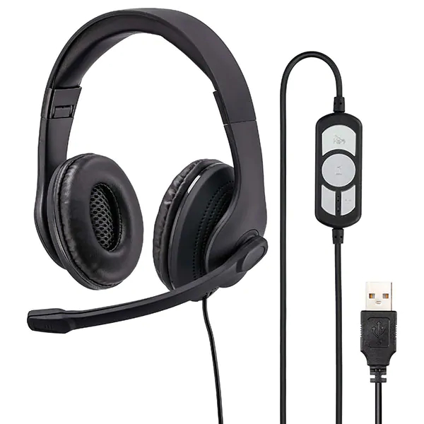 Casti PC HAMA HS-USB300, USB, negru Casti PC HAMA HS-USB300, USB, negru