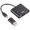 Hub USB HAMA 54140, USB 2.0, OTG, negru Hub USB HAMA 54140, USB 2.0, OTG, negru