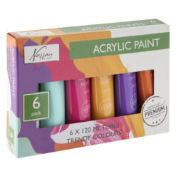 Set 6 culori acrilice Creative Craft, 120 ml
