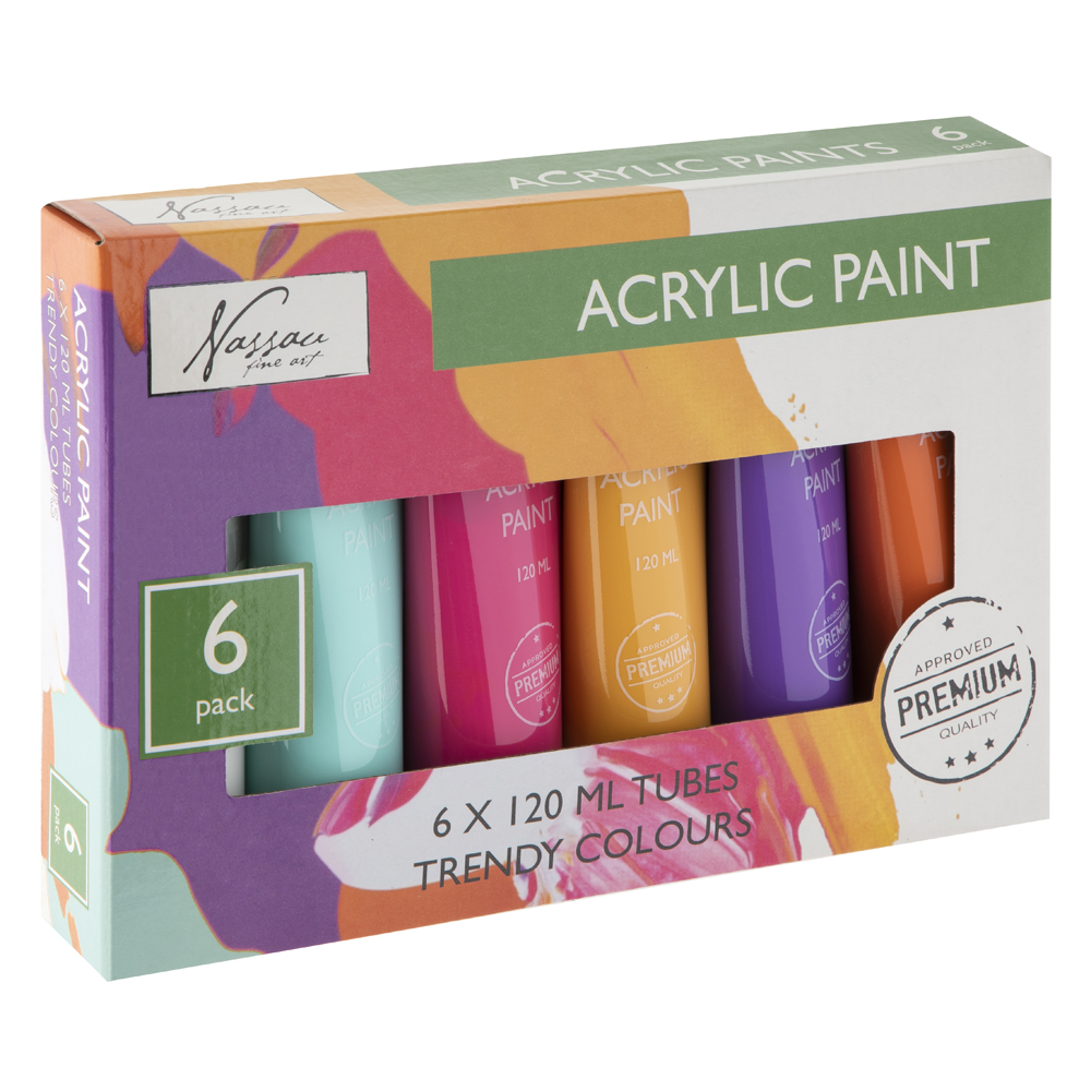 Set 6 culori acrilice Creative Craft, 120 ml Set 6 culori acrilice Creative Craft, 120 ml