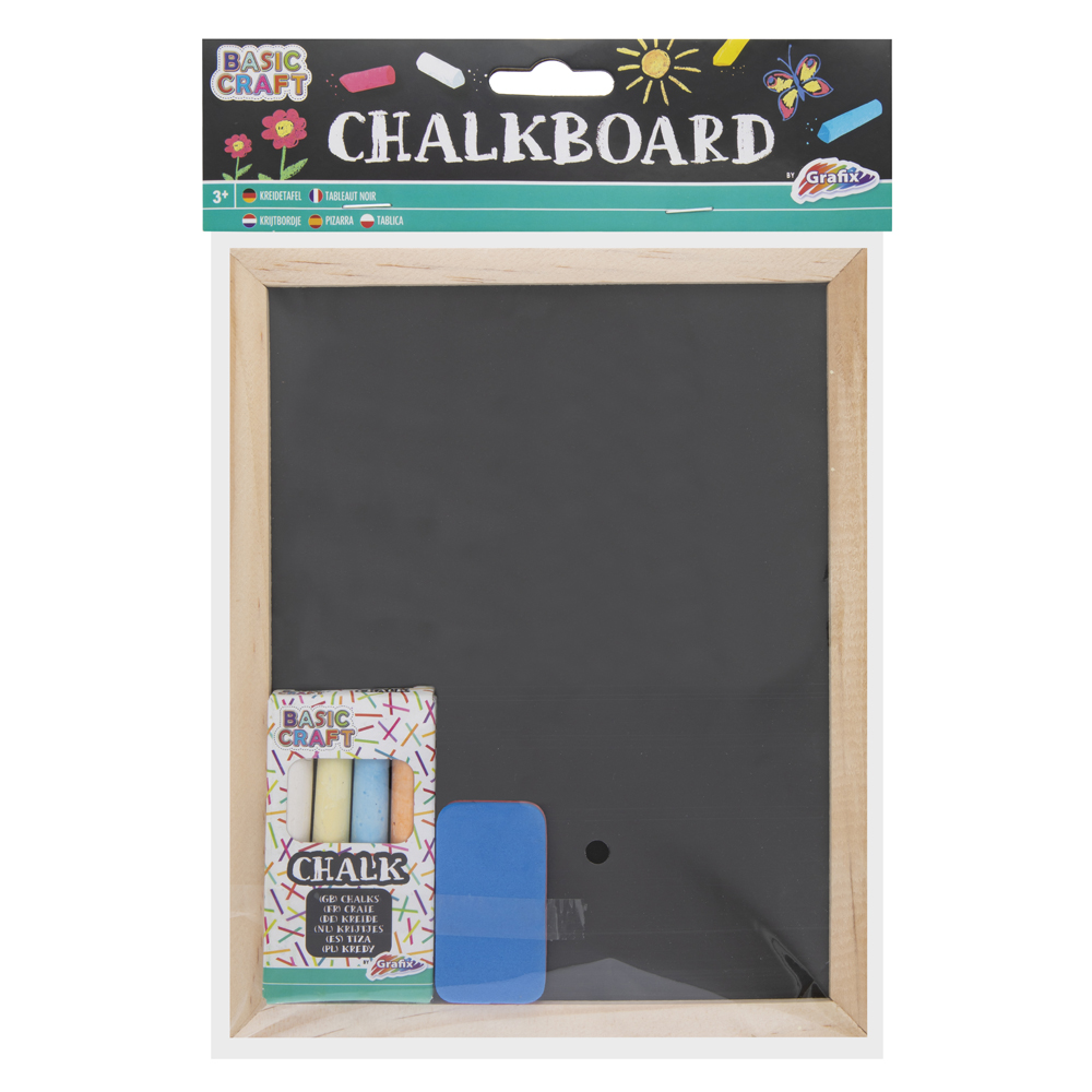 Tablita neagra Creative Craft, 20x16 cm, 4 crete si burete Tablita neagra Creative Craft, 20x16 cm, 4 crete si burete