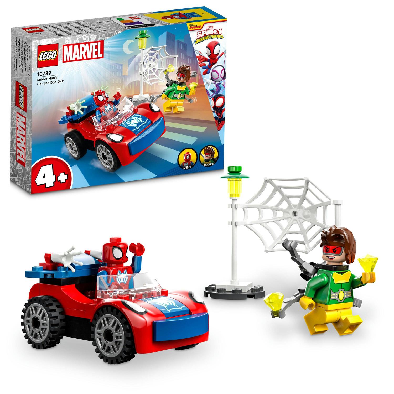 LEGO Spidey, Masina Omului Paianjen si Doc Ock, numar piese 48, varsta 4+ LEGO Spidey, Masina Omului Paianjen si Doc Ock, numar piese 48, varsta 4+