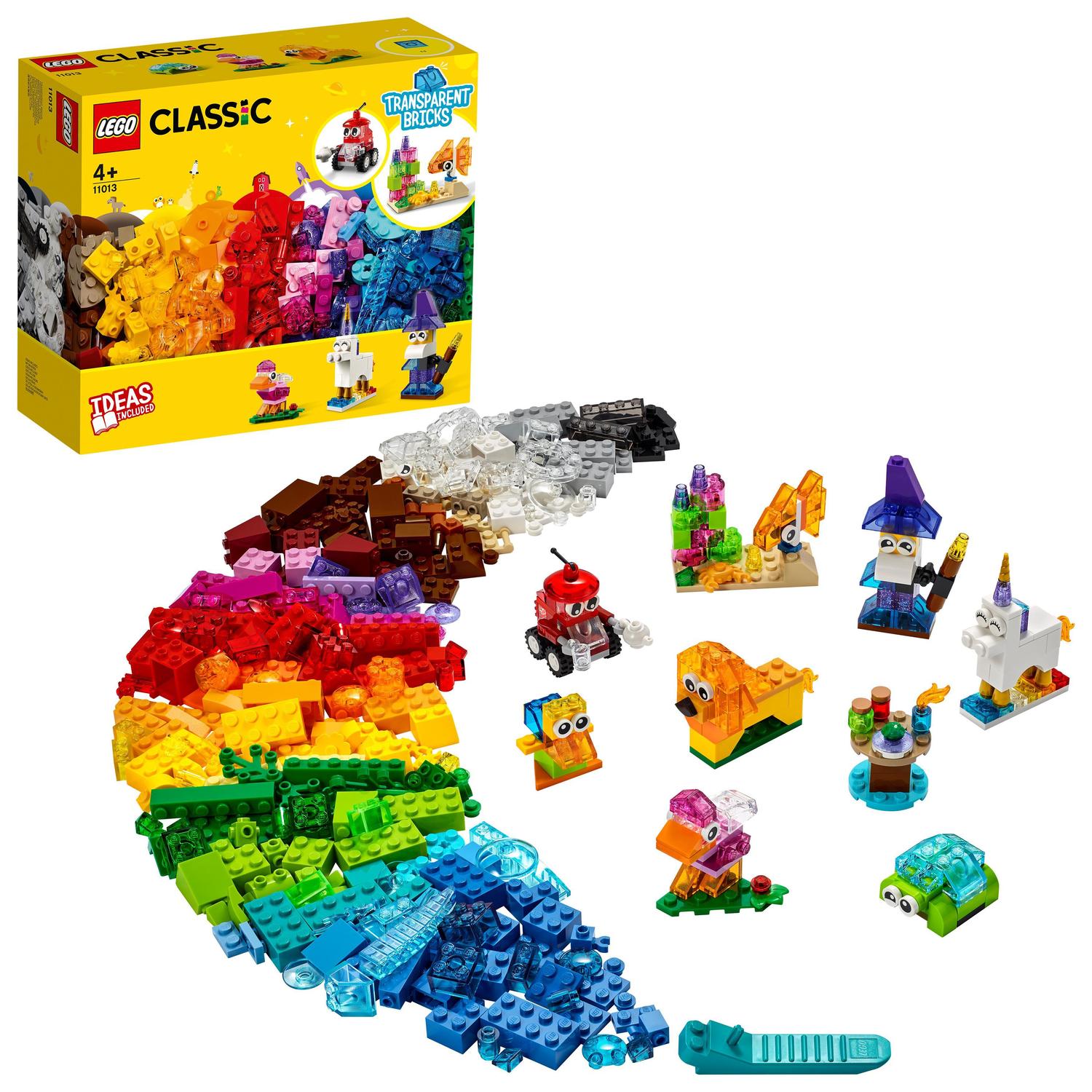 LEGO Classic, Caramizi transparente creative, numar piese 500, varsta 4+ LEGO Classic, Caramizi transparente creative, numar piese 500, varsta 4+