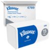 Prosoape maini impaturite Kimberly-Clark Kleenex, V fold, albe, 2 straturi, 21.2 x 21.5 cm, 186 portii, 15 pachete/bax