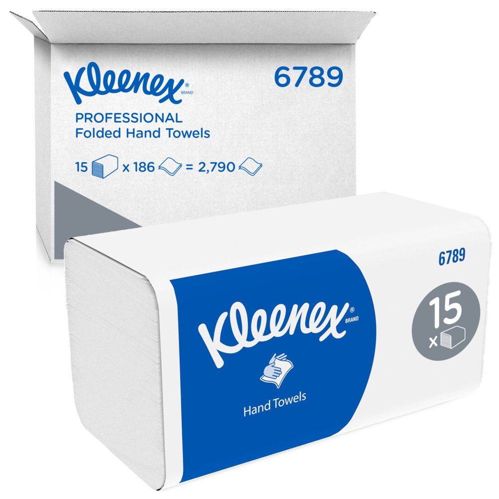 Prosoape maini impaturite Kimberly-Clark Kleenex, V fold, albe, 2 straturi, 21.2 x 21.5 cm, 186 portii, 15 pachete/bax Prosoape maini impaturite Kimberly-Clark Kleenex, V fold, albe, 2 straturi, 21.2 x 21.5 cm, 186 portii, 15 pachete/bax