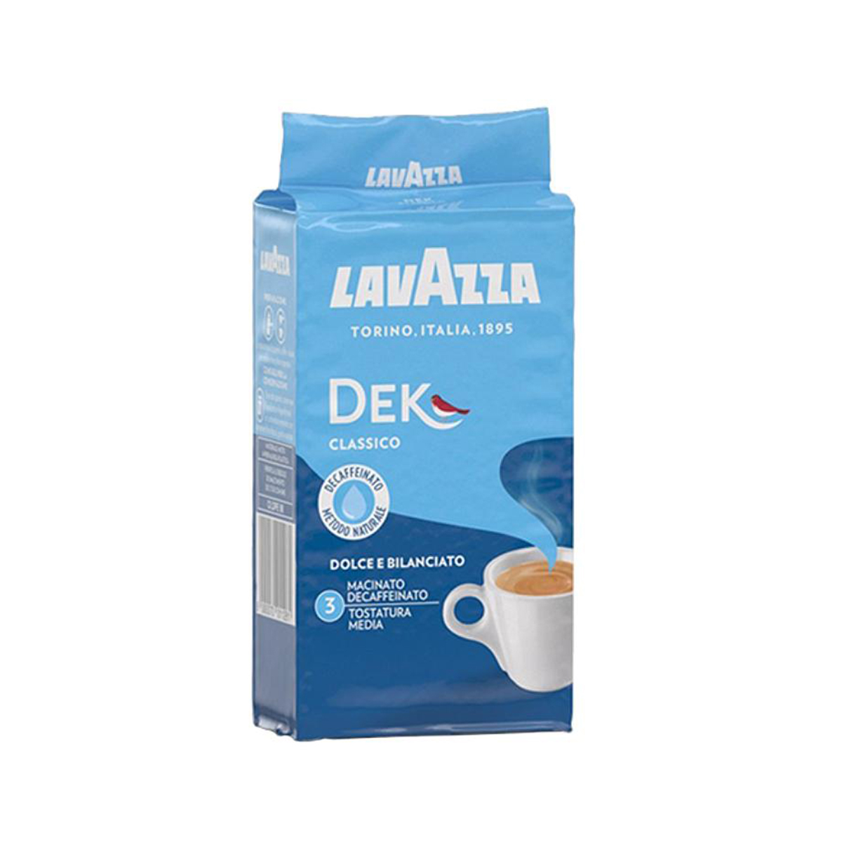 Cafea macinata Lavazza, decofeinizata, DEK 250 g Cafea macinata Lavazza, decofeinizata, DEK 250 g