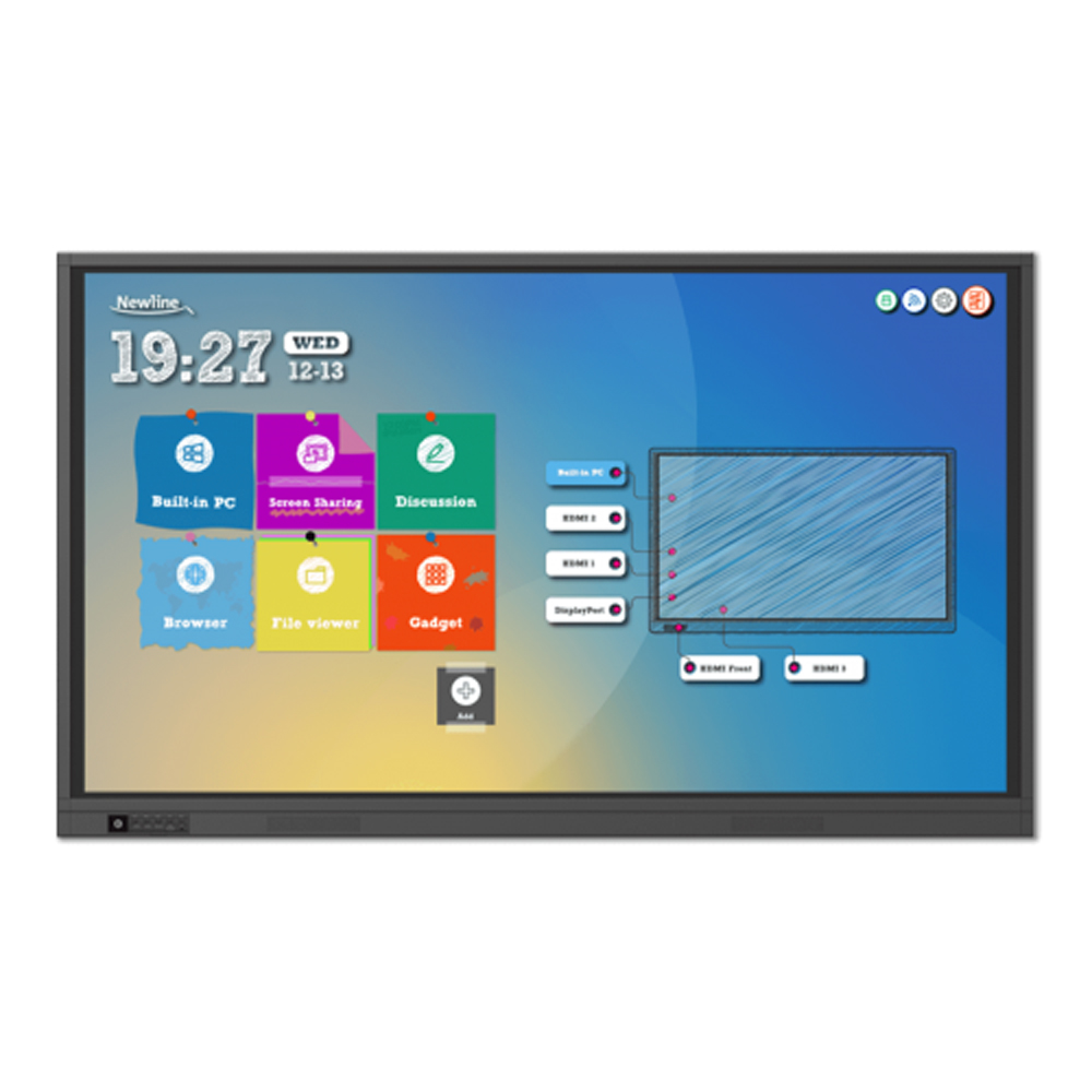 Touch panel Newline, 65 inch, 20 points multi-touch, 4K, Newline Smart System Android 8.0 Touch panel Newline, 65 inch, 20 points multi-touch, 4K, Newline Smart System Android 8.0