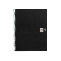 Caiet cu spira Miquelrius Originals, A5, matematica, 80 file, gri
