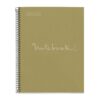 Caiet reciclat Miquelrius ECOGREEN Emotions, cu spira, A4, dictando, 80 file, verde