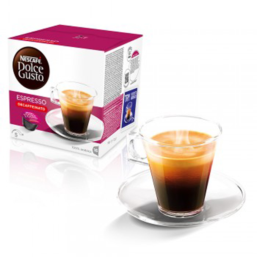 Nescafe Dolce Gusto, Espresso Decaf Red, 96 g, 16 capsule/cutie Nescafe Dolce Gusto, Espresso Decaf Red, 96 g, 16 capsule/cutie