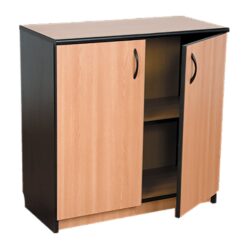 Dulap Office Line, PAL, stejar/negru, 80x36x78 cm