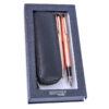 Set stilou pix roz auriu Online Eleganza, etui piele si cutie Set stilou pix roz auriu Online Eleganza, etui piele si cutie