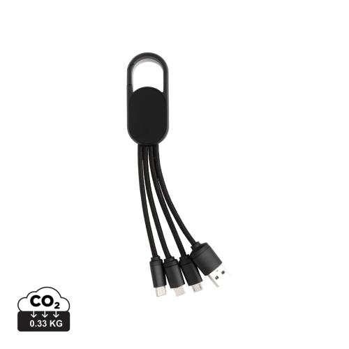 4-in-1 cable with carabiner clip 4-in-1 cable with carabiner clip