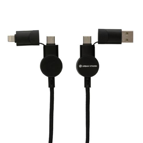 Oakland RCS recycled plastic 6-in-1 fast charging 45W cable Oakland RCS recycled plastic 6-in-1 fast charging 45W cable