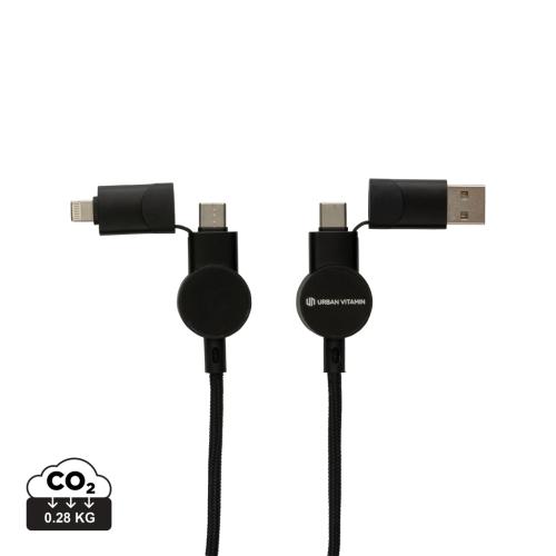 Oakland RCS recycled plastic 6-in-1 fast charging 45W cable Oakland RCS recycled plastic 6-in-1 fast charging 45W cable
