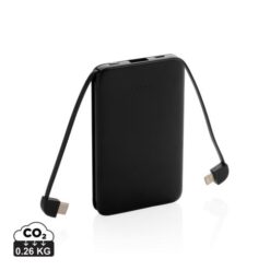 5.000 mAh Pocket Powerbank with integrated cables 5.000 mAh Pocket Powerbank with integrated cables