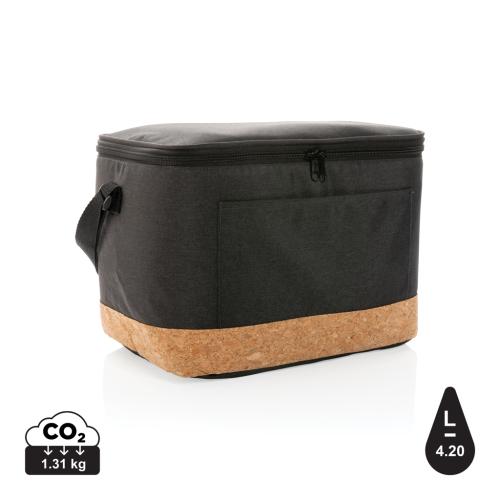 Impact AWARE™ XL RPET two tone cooler bag with cork detail Impact AWARE™ XL RPET two tone cooler bag with cork detail