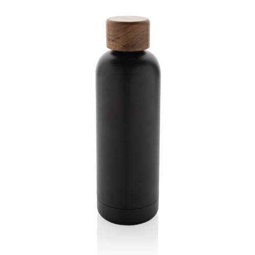 Wood RCS certified recycled stainless steel vacuum bottle Wood RCS certified recycled stainless steel vacuum bottle
