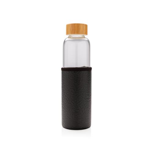 Glass bottle with textured PU sleeve Glass bottle with textured PU sleeve