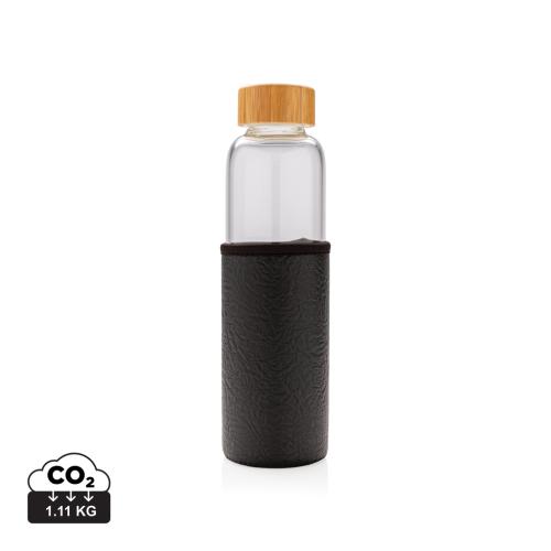 Glass bottle with textured PU sleeve Glass bottle with textured PU sleeve