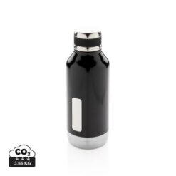 Leak proof vacuum bottle with logo plate Leak proof vacuum bottle with logo plate