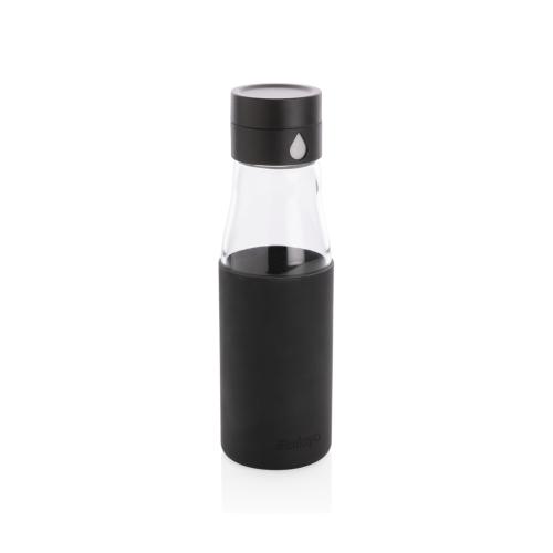 Ukiyo glass hydration tracking bottle with sleeve Ukiyo glass hydration tracking bottle with sleeve