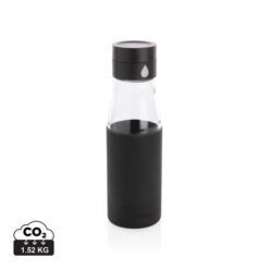 Ukiyo glass hydration tracking bottle with sleeve Ukiyo glass hydration tracking bottle with sleeve