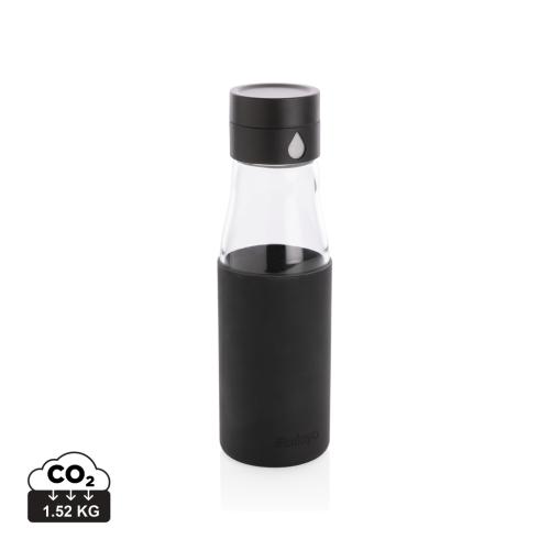 Ukiyo glass hydration tracking bottle with sleeve Ukiyo glass hydration tracking bottle with sleeve